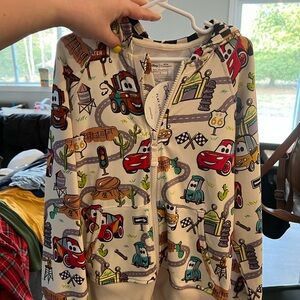 Little Sleepies White Multi Cars Zip Hoodie